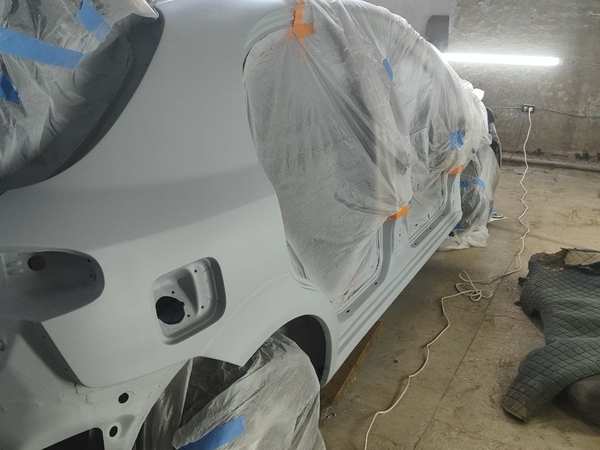 Chevrolet Lacetti оклеен перед покраской заднего крыла