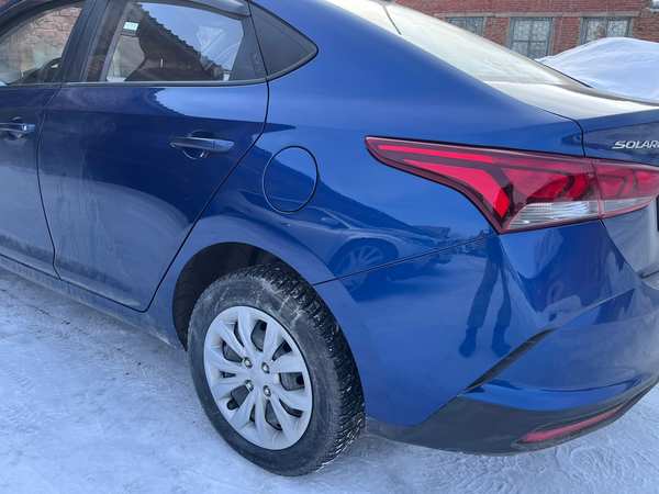 Hyundai Solaris после покраски крыла
