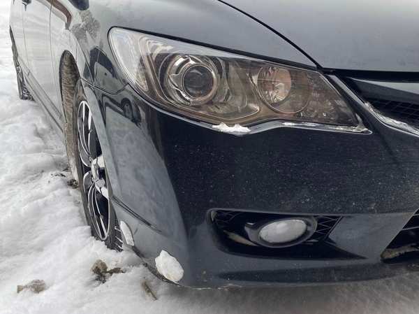 Honda Civic после покраски бампера